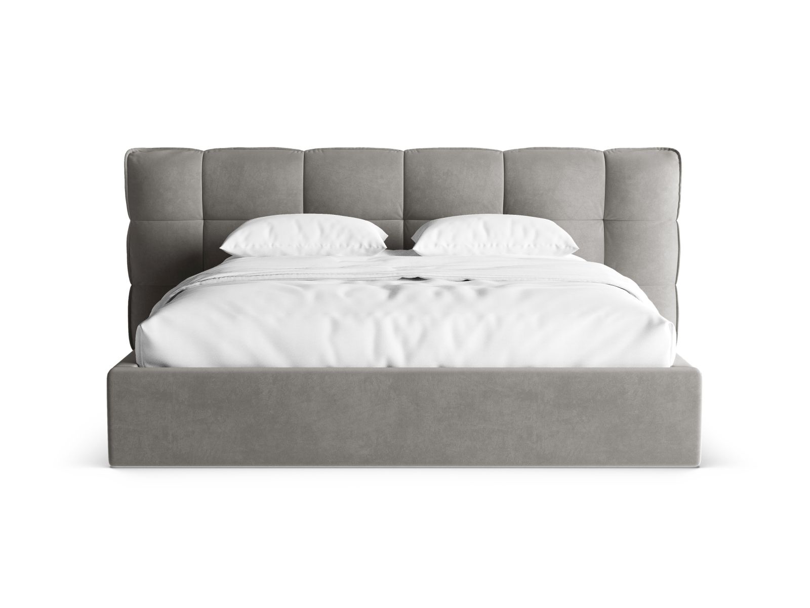Velvet Storage Bed With Headboard, "Eric", 230x225x104