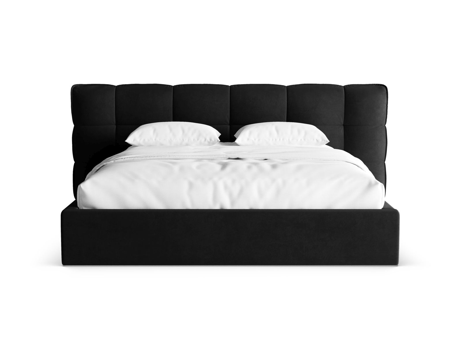 Velvet Storage Bed With Headboard, "Eric", 230x225x104