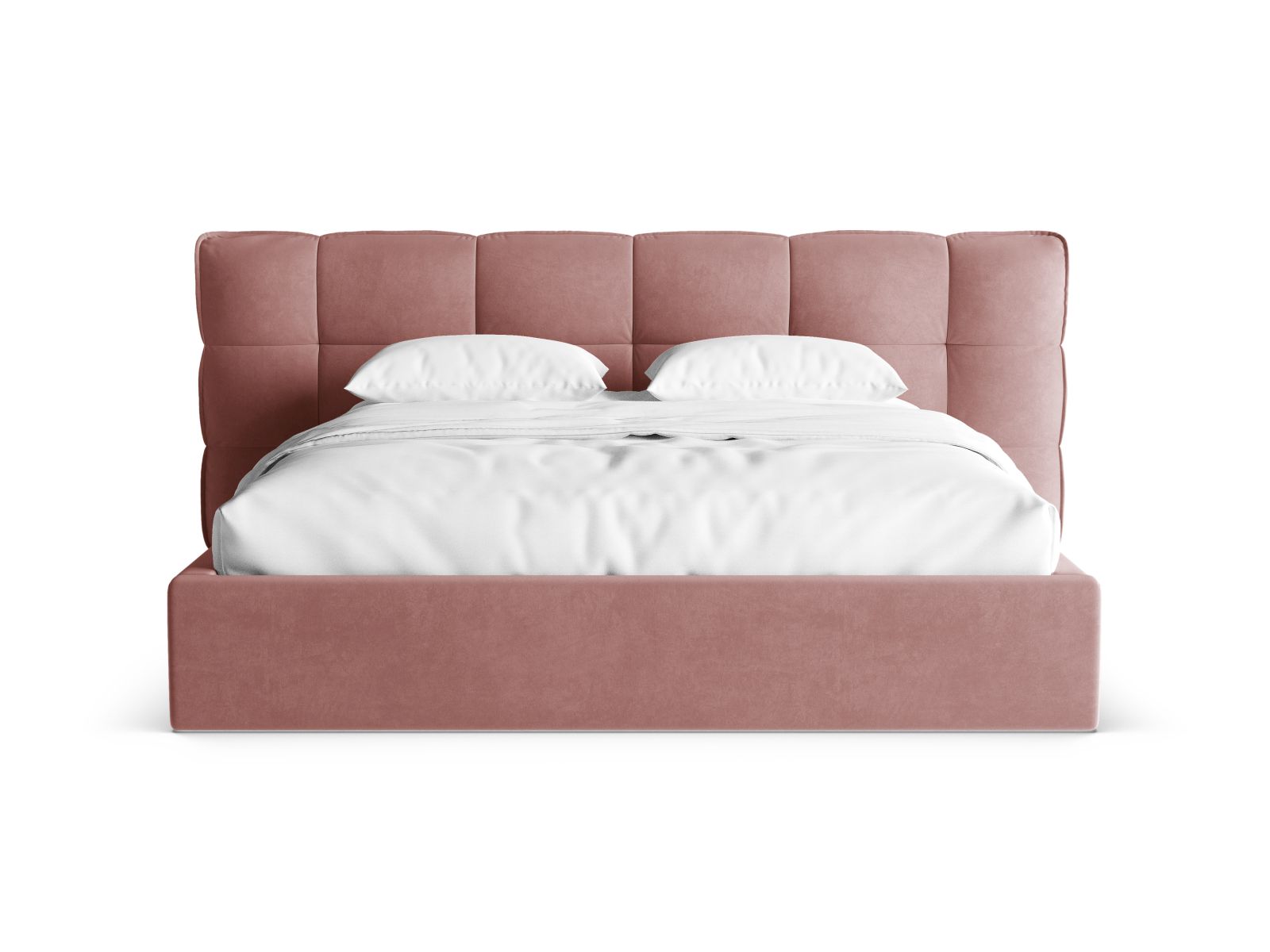 Velvet Storage Bed With Headboard, "Eric", 230x225x104