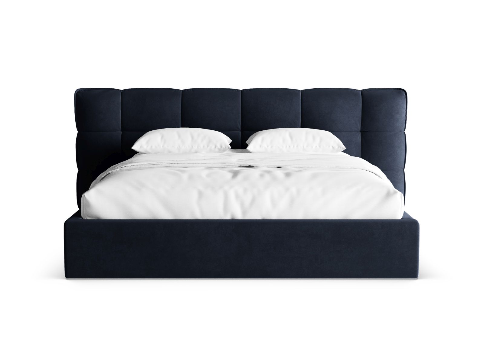 Velvet Storage Bed With Headboard, "Eric", 250x225x104