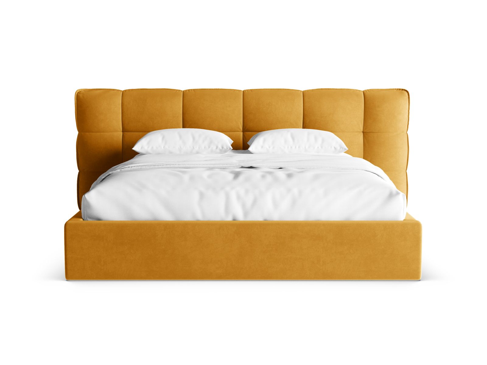 Velvet Storage Bed With Headboard, "Eric", 250x225x104