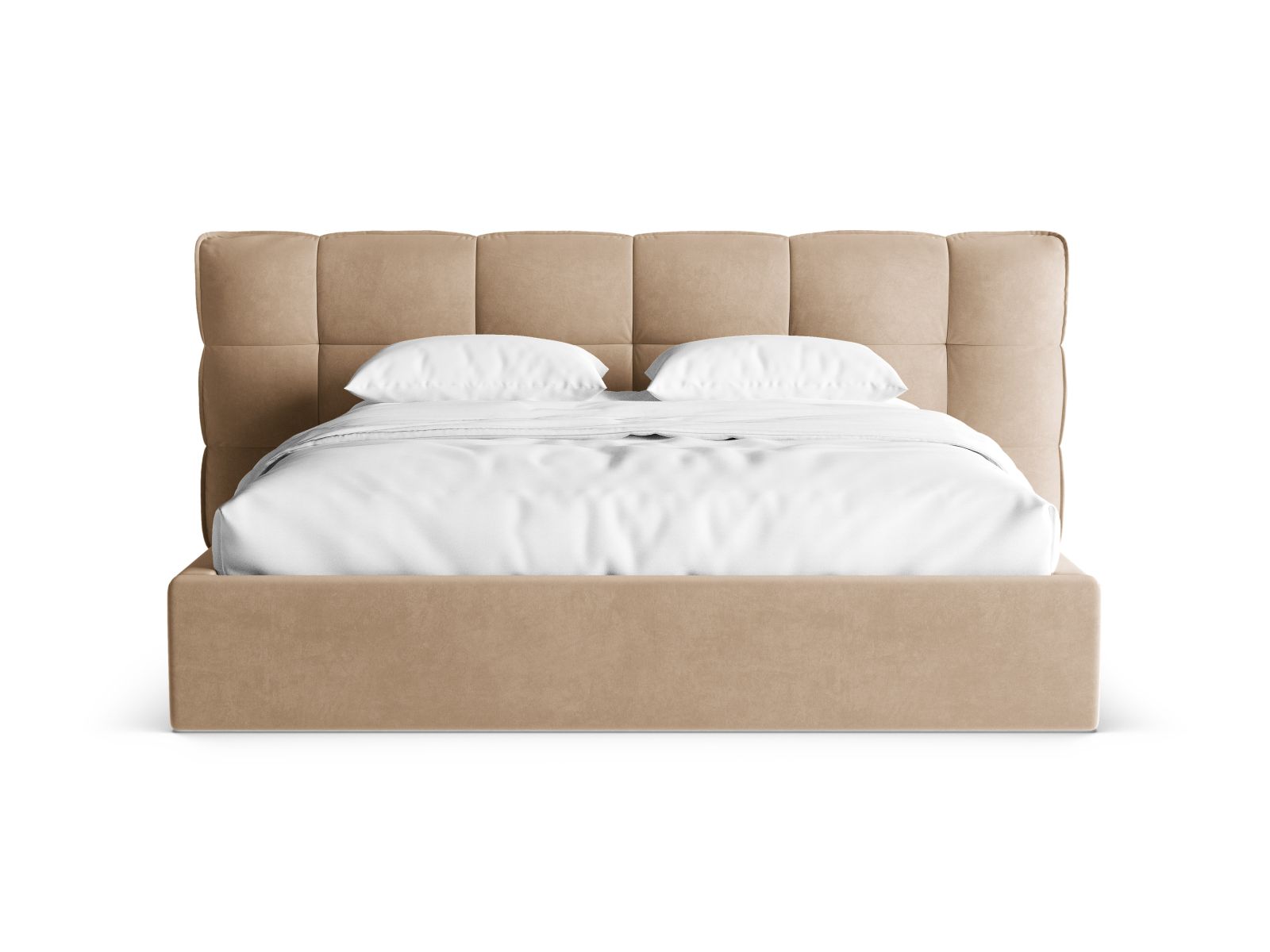 Velvet Storage Bed With Headboard, "Eric", 270x225x104