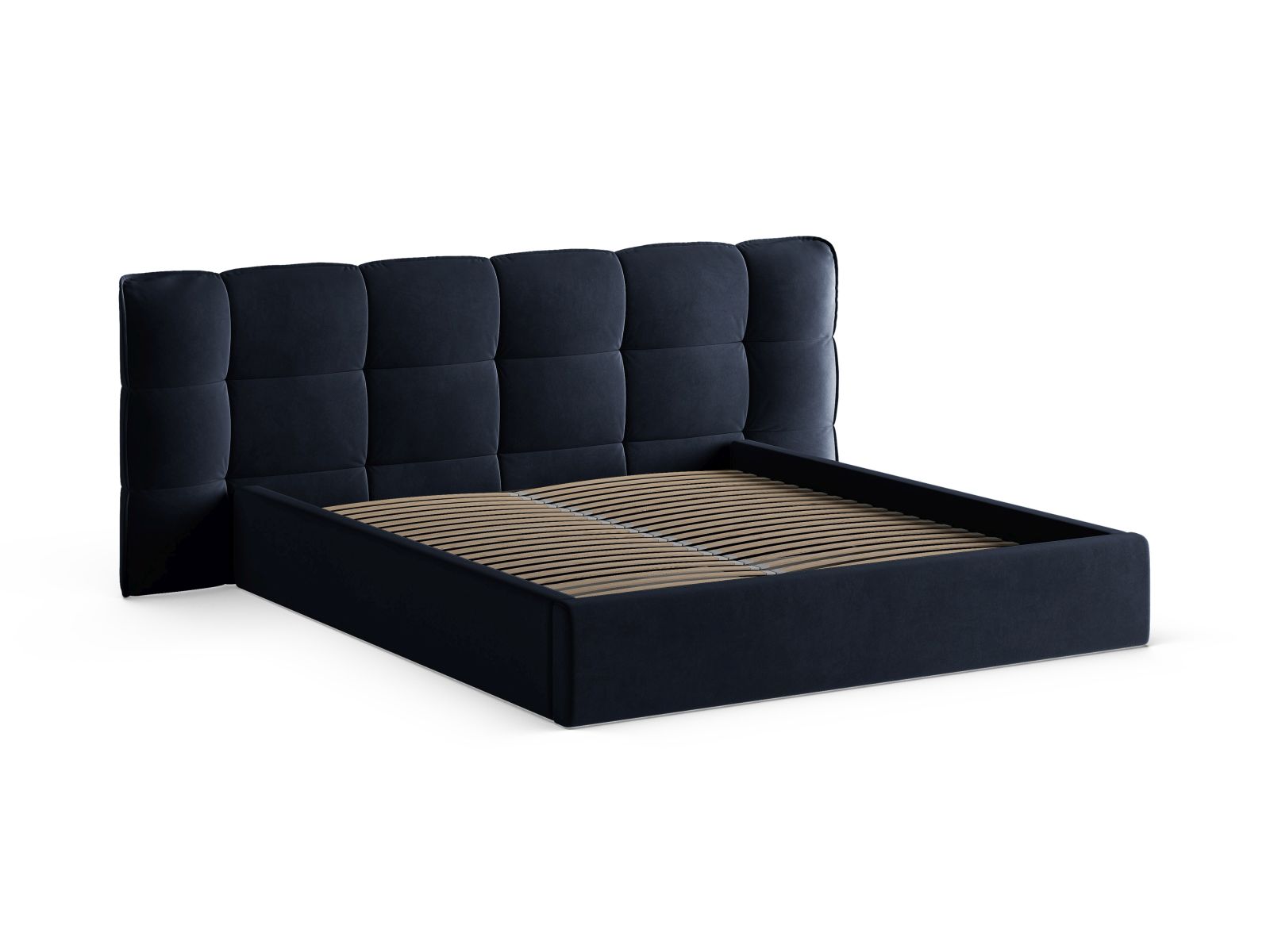 Velvet Storage Bed With Headboard, "Eric", 270x225x104