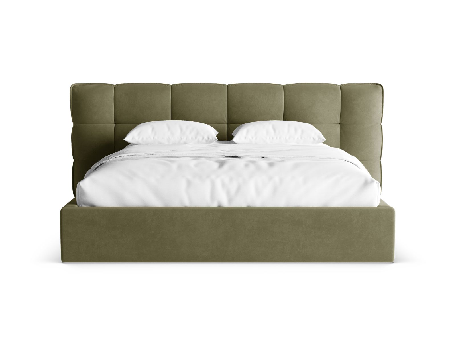 Velvet Storage Bed With Headboard, "Eric", 290x225x104
