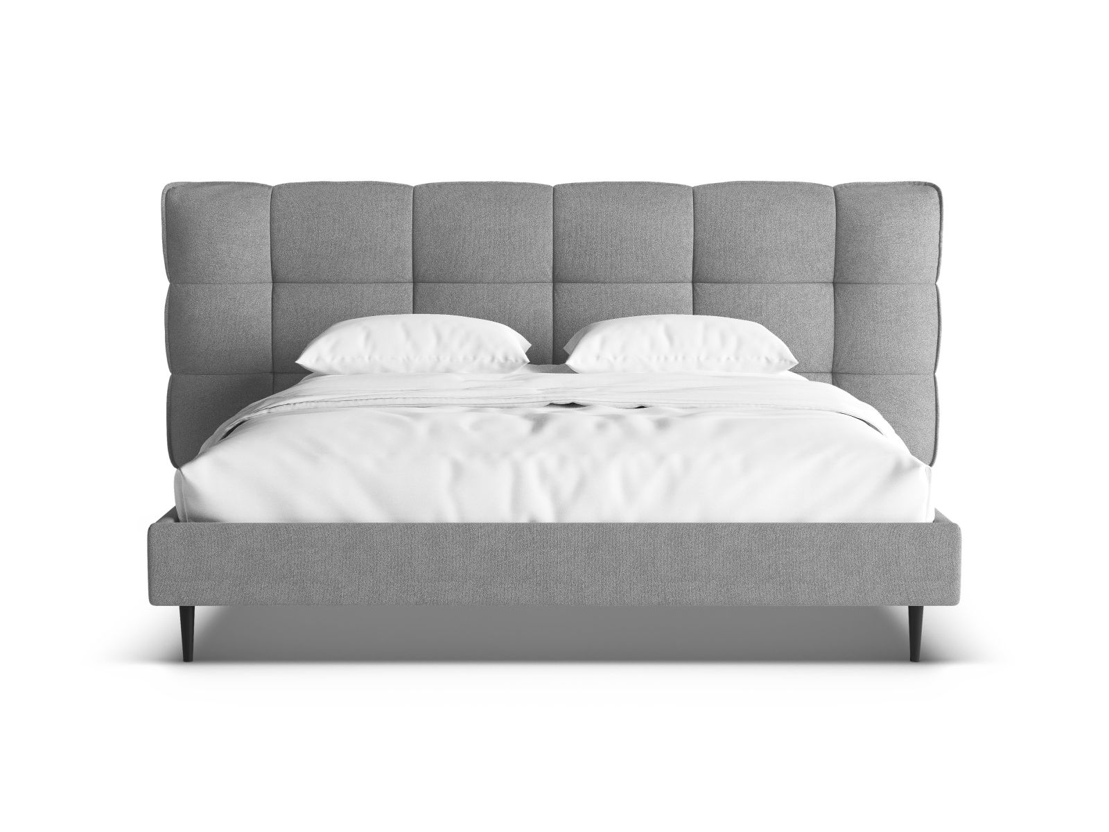 Boucle Storage Bed with Headboard, "Eric", 230x220x114