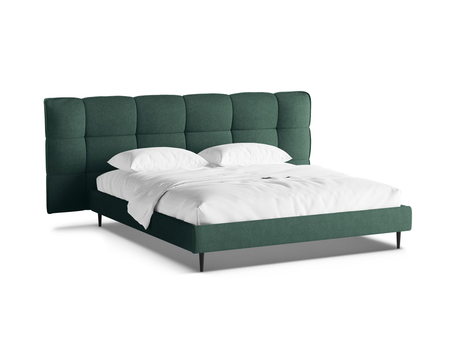 Boucle Storage Bed with Headboard, "Eric", 250x220x114