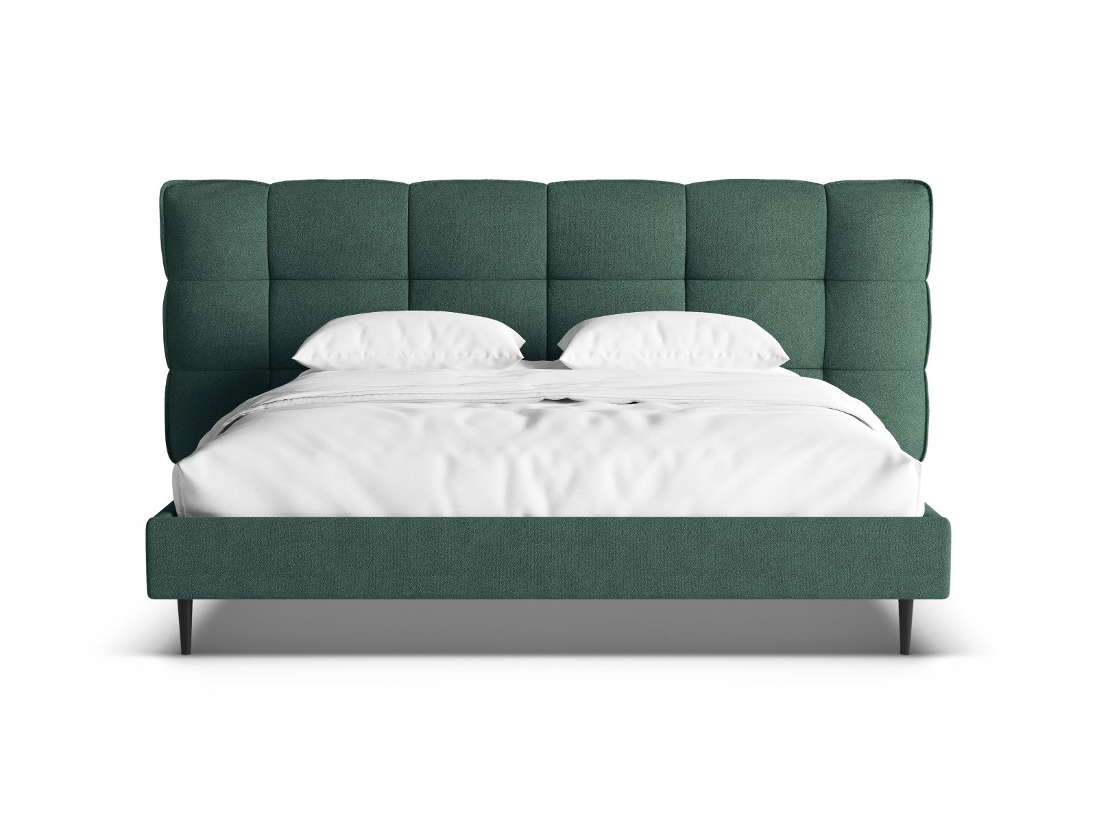Boucle Storage Bed with Headboard, "Eric", 250x220x114