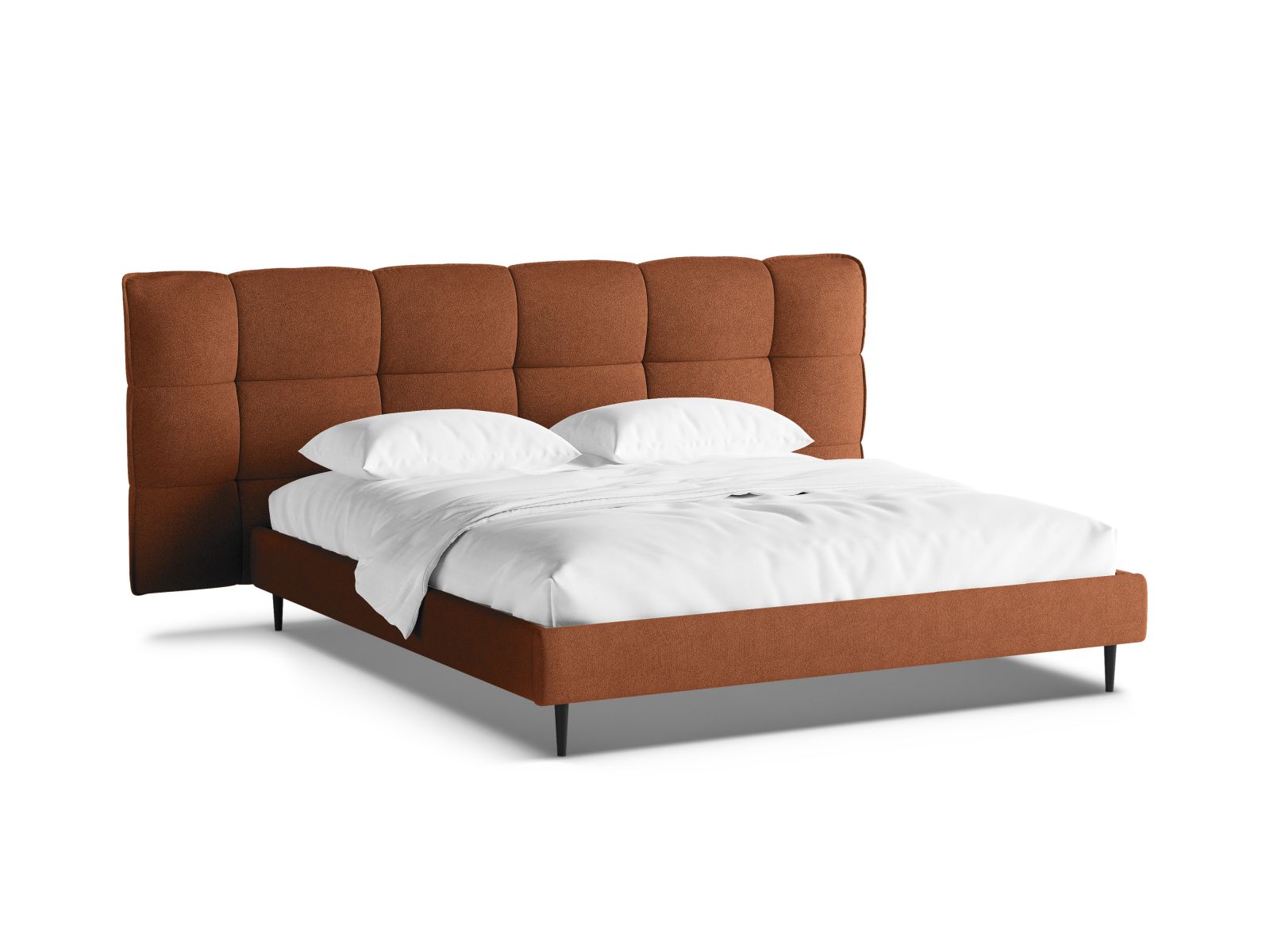 Boucle Storage Bed with Headboard, "Eric", 250x220x114