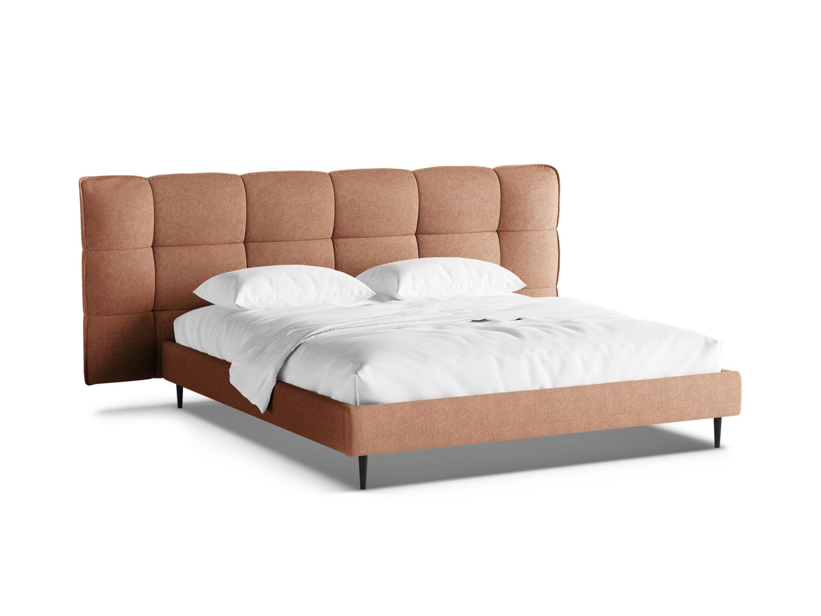 Boucle Storage Bed with Headboard, "Eric", 270x220x114
