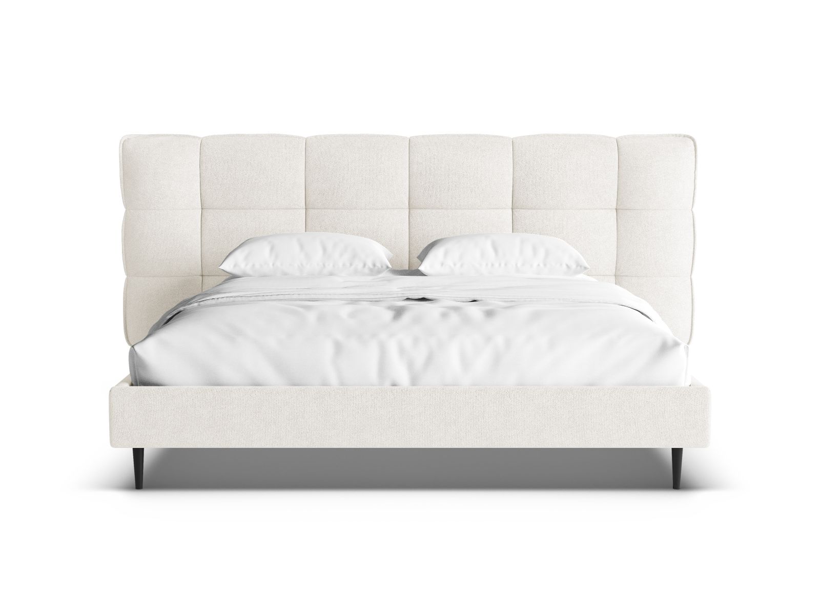Boucle Storage Bed with Headboard, "Eric", 270x220x114