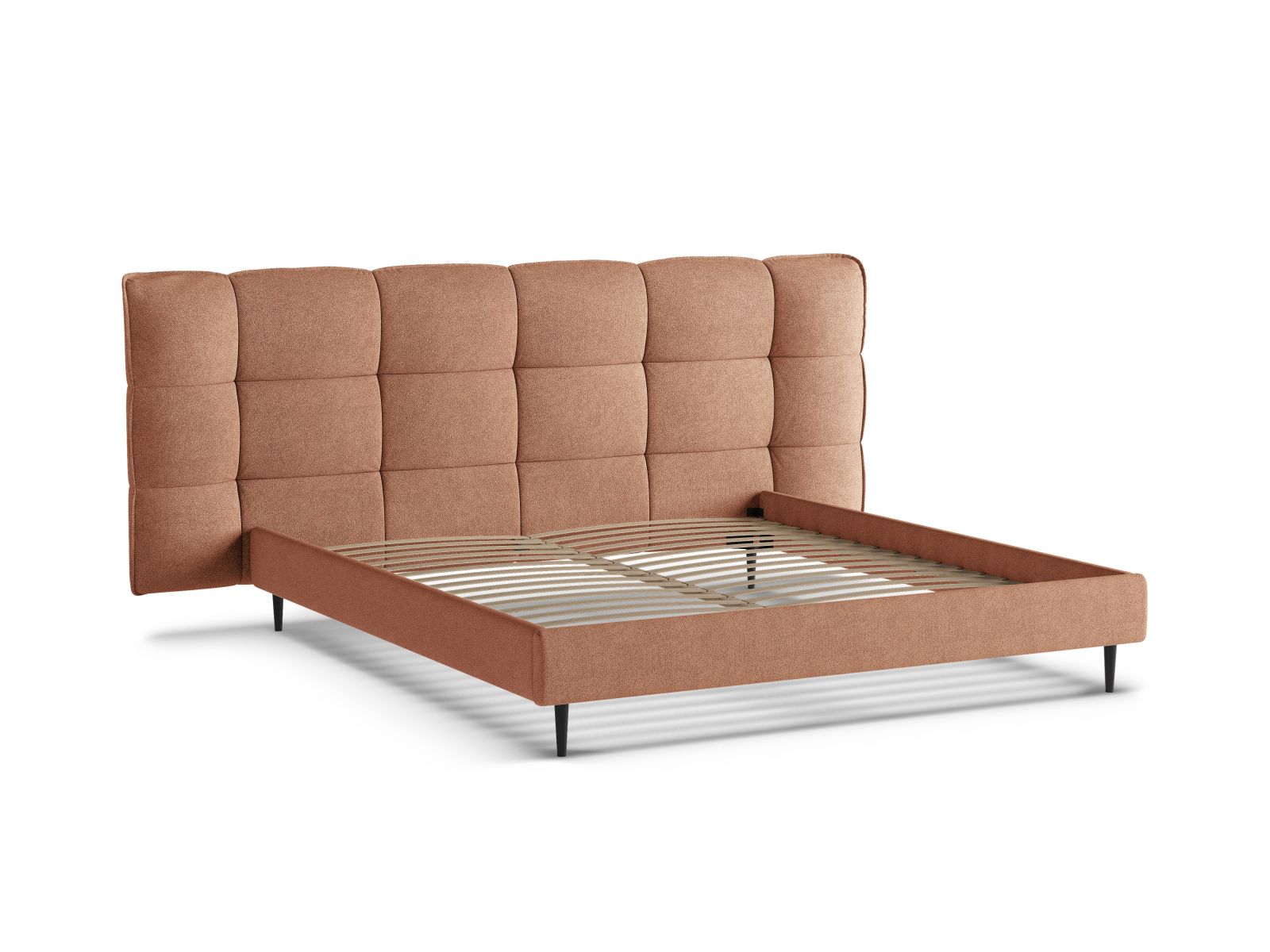 Boucle Storage Bed with Headboard, "Eric", 290x220x114