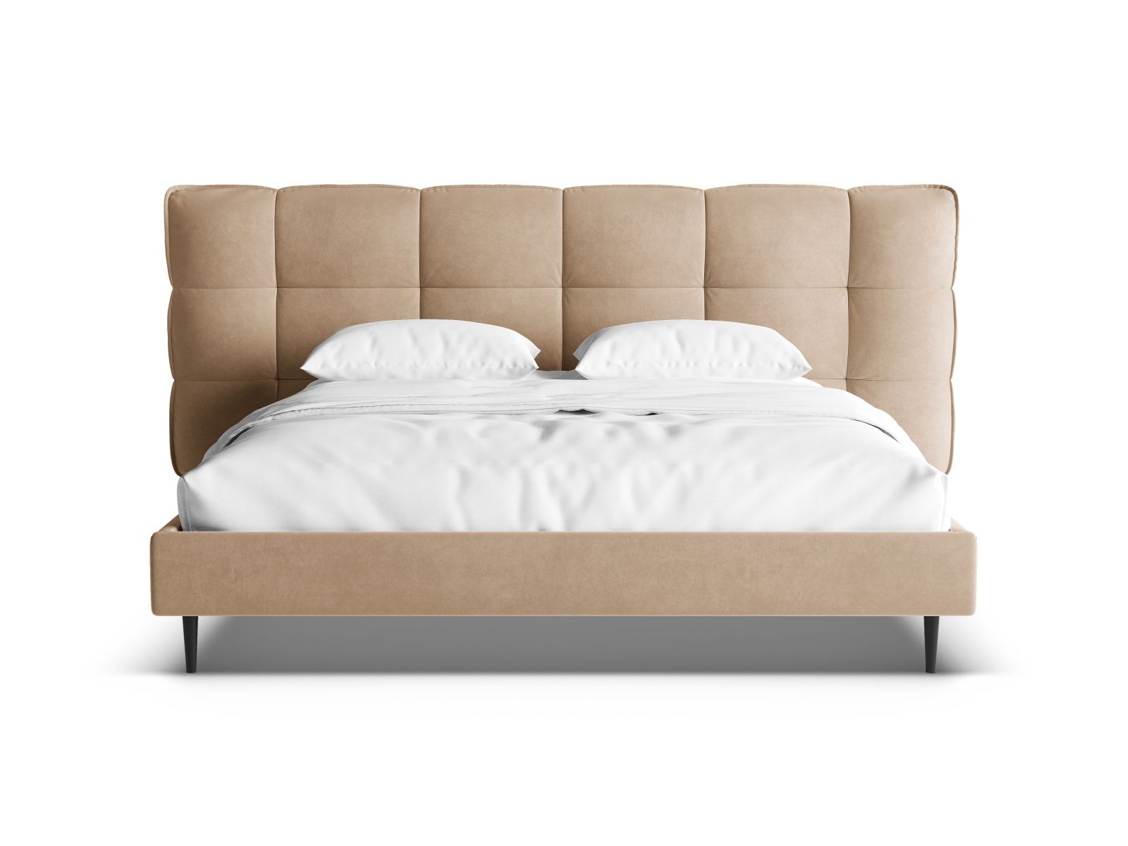 Velvet Storage Bed With Headboard, "Eric", 230x220x114