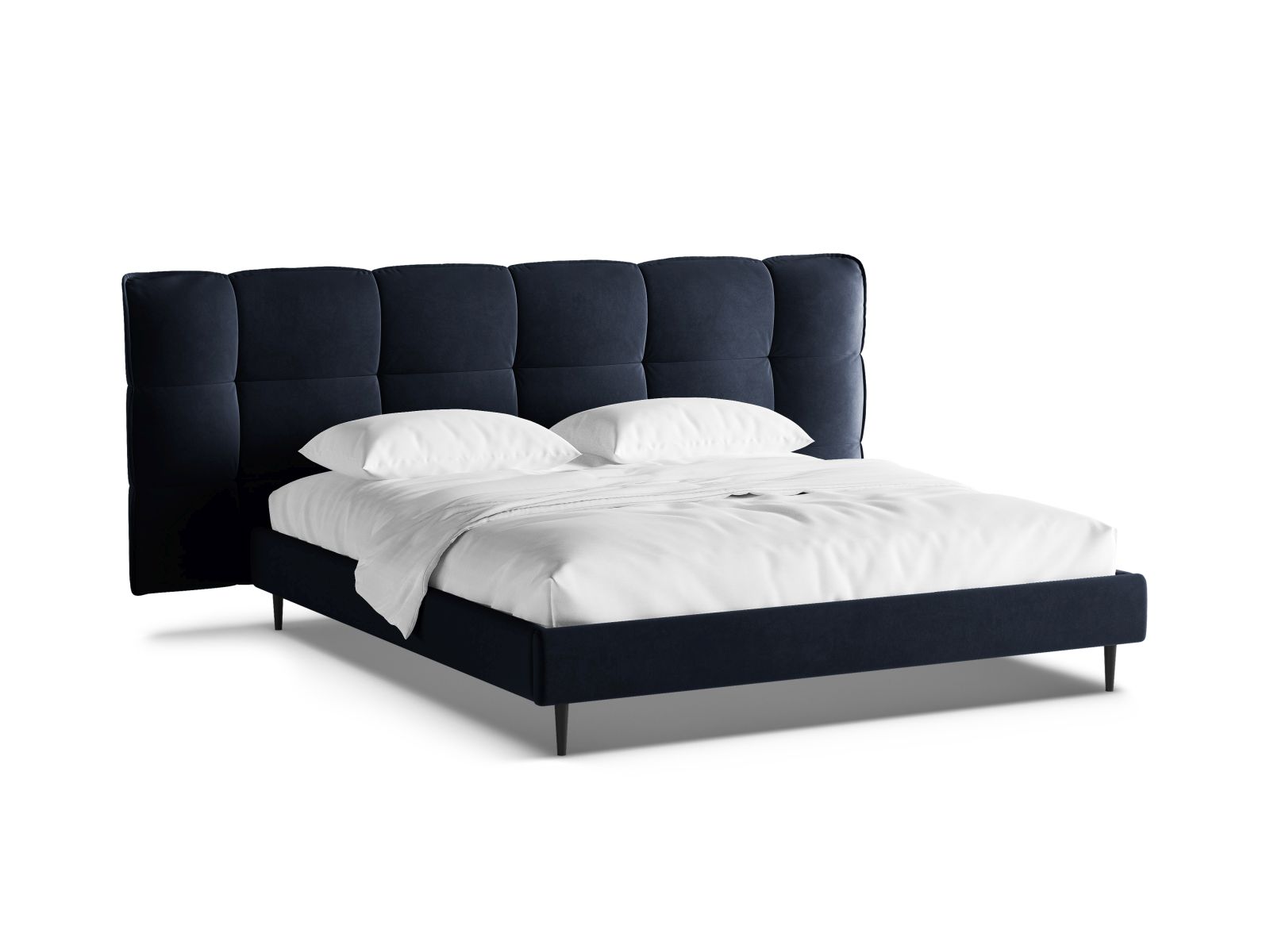 Velvet Storage Bed With Headboard, "Eric", 230x220x114