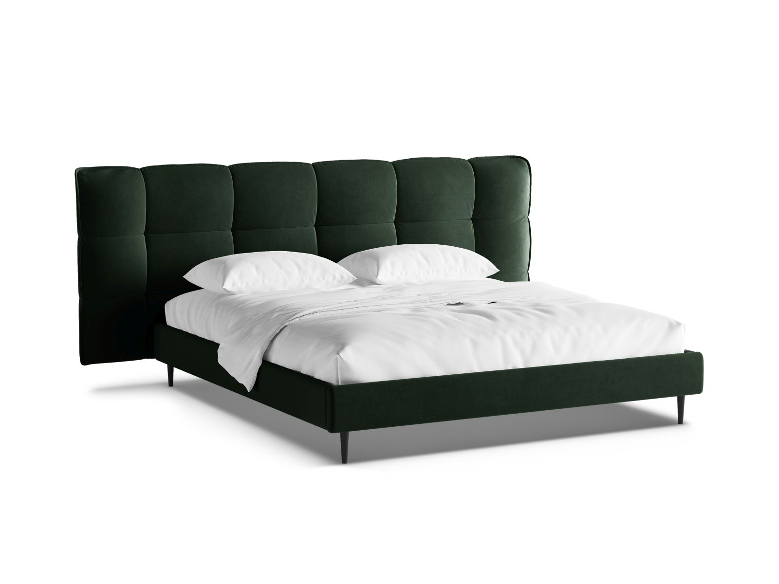 Velvet Storage Bed With Headboard, "Eric", 230x220x114