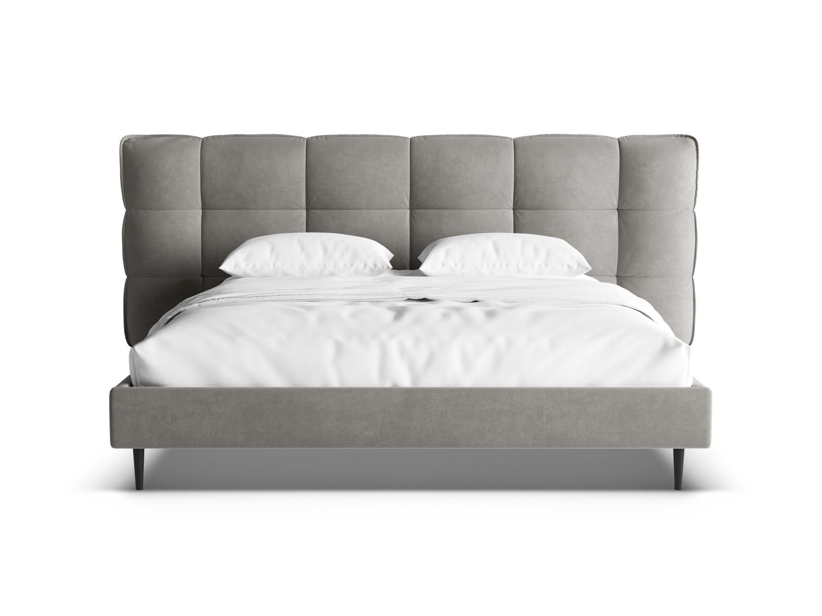 Velvet Storage Bed With Headboard, "Eric", 230x220x114