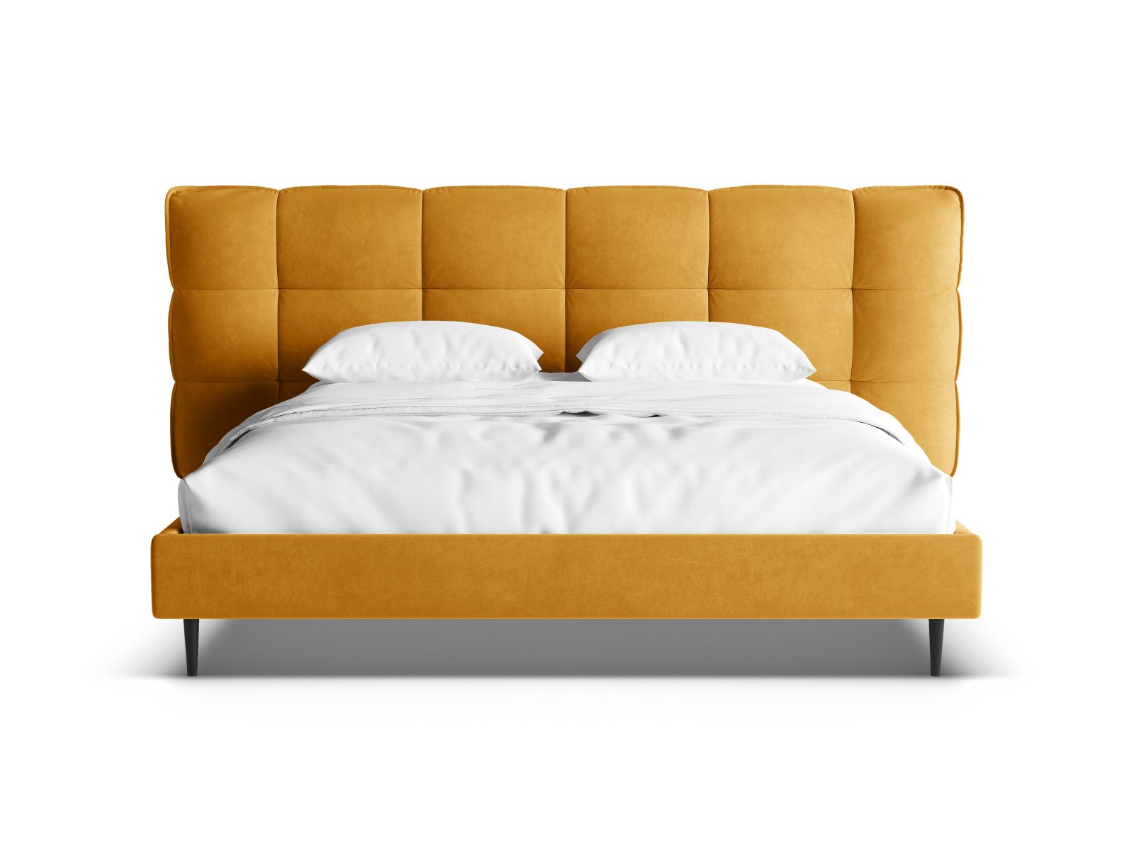 Velvet Storage Bed With Headboard, "Eric", 230x220x114
