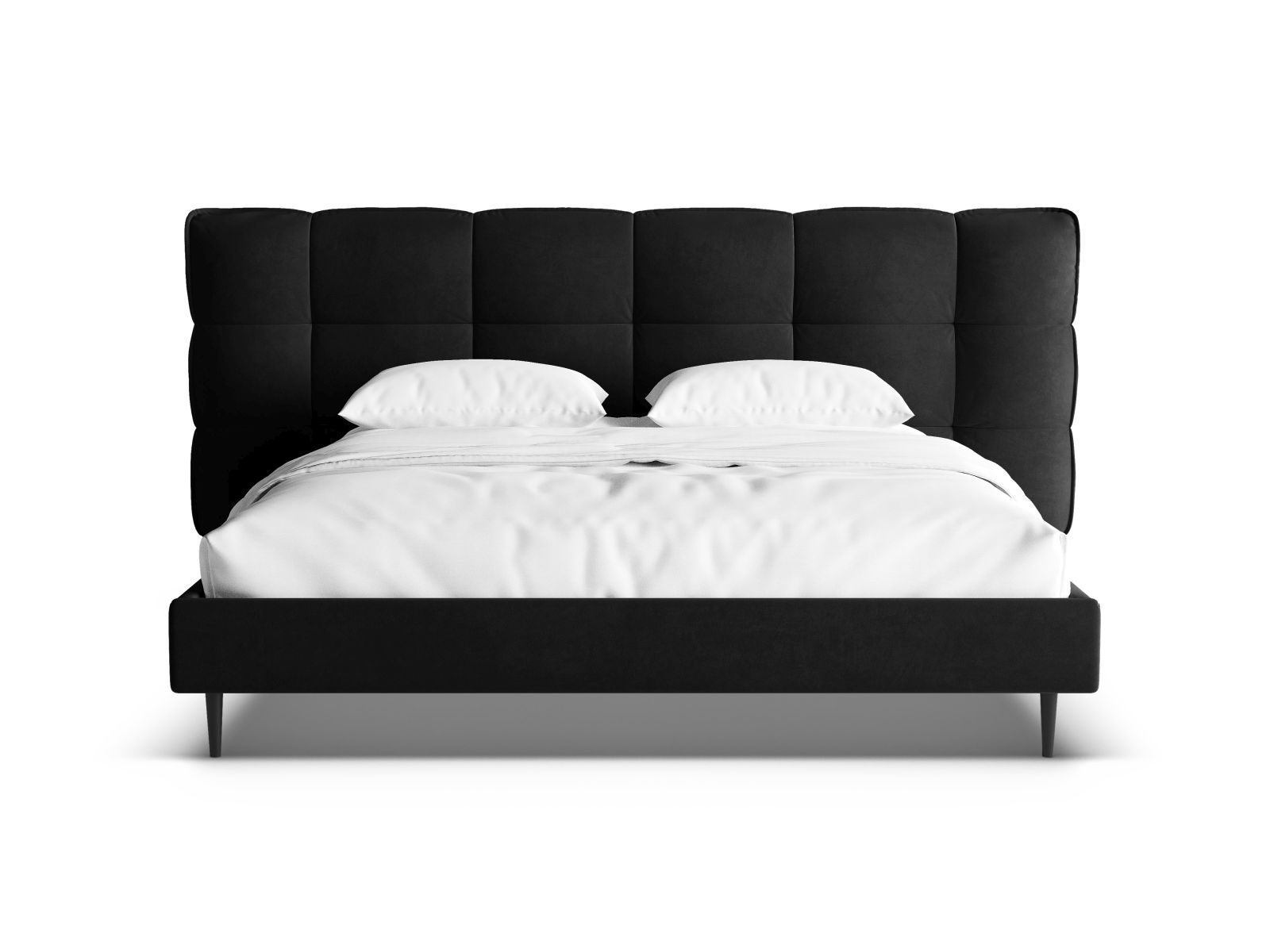 Velvet Storage Bed With Headboard, "Eric", 230x220x114