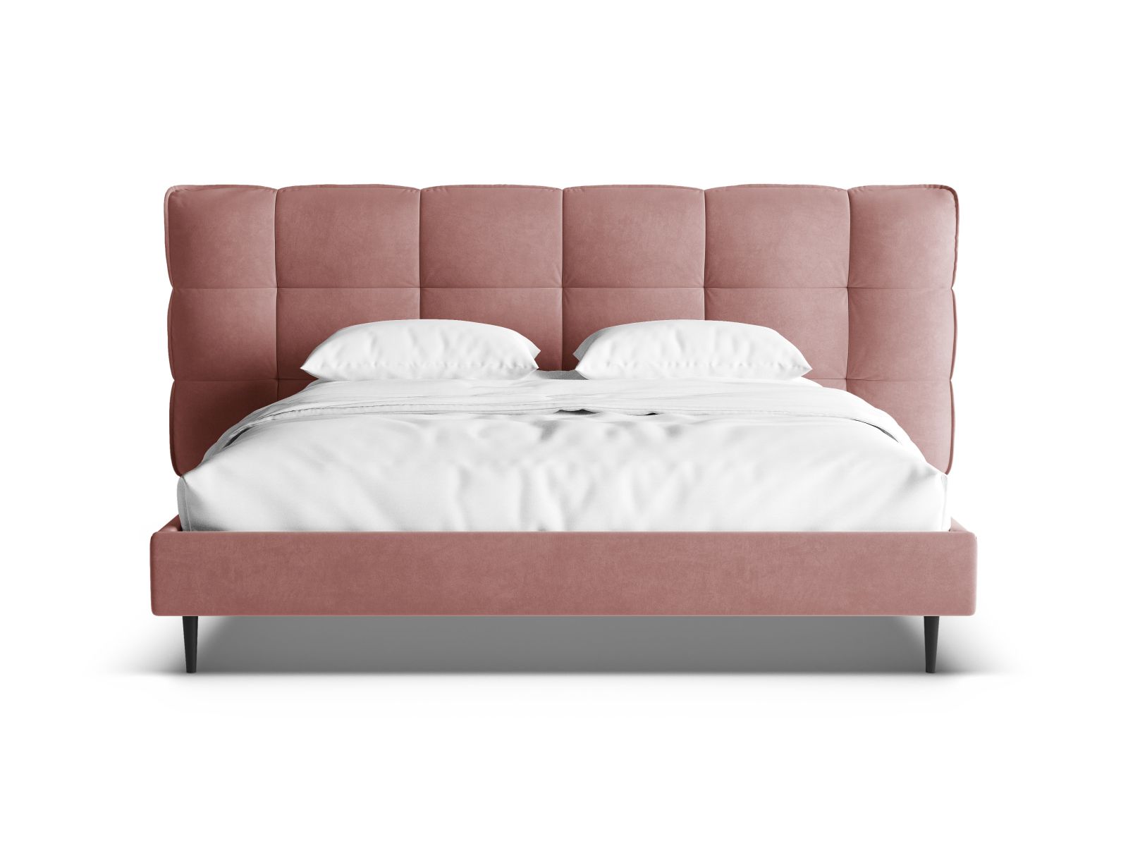 Velvet Storage Bed With Headboard, "Eric", 230x220x114