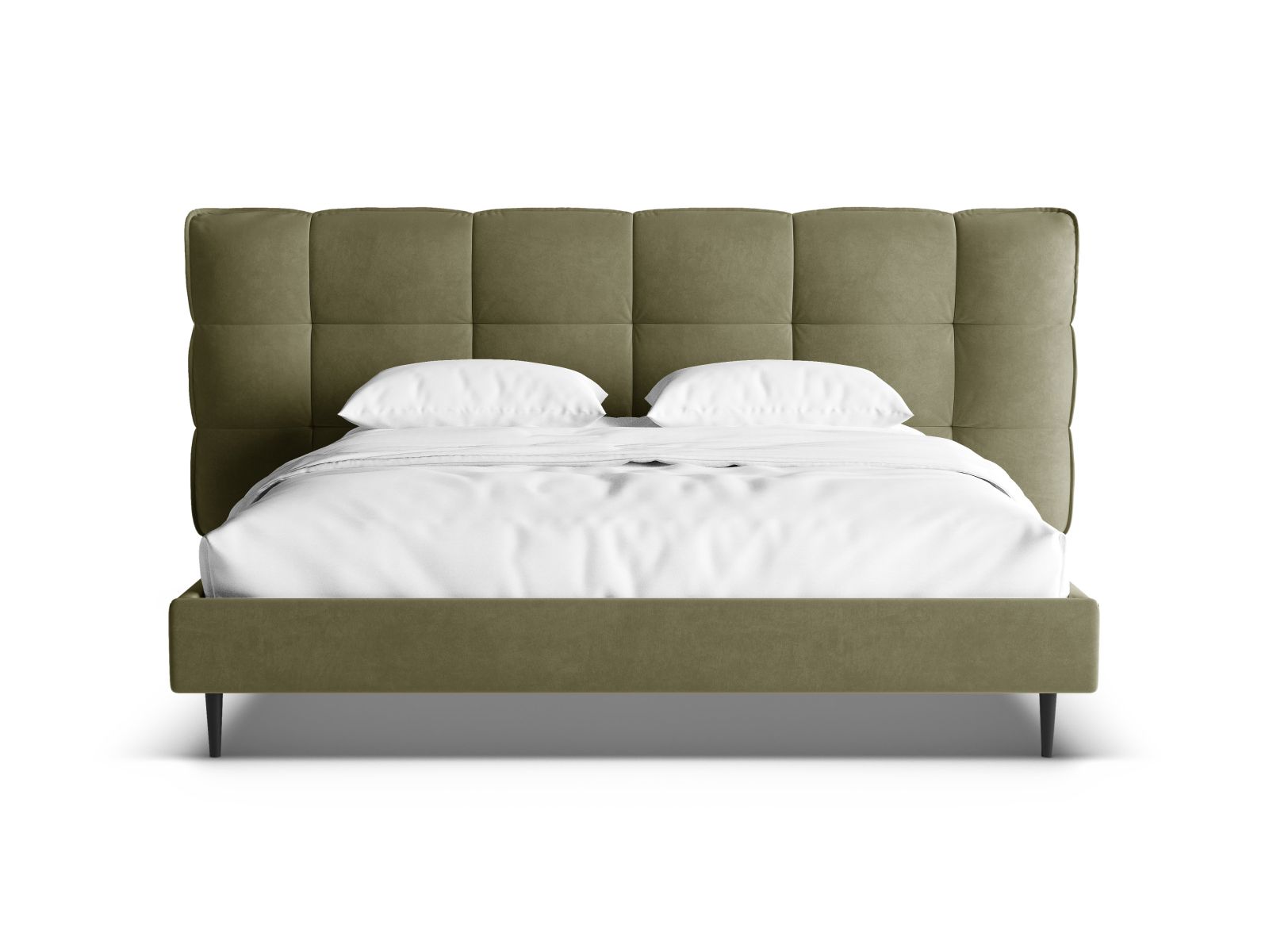 Velvet Storage Bed With Headboard, "Eric", 230x220x114