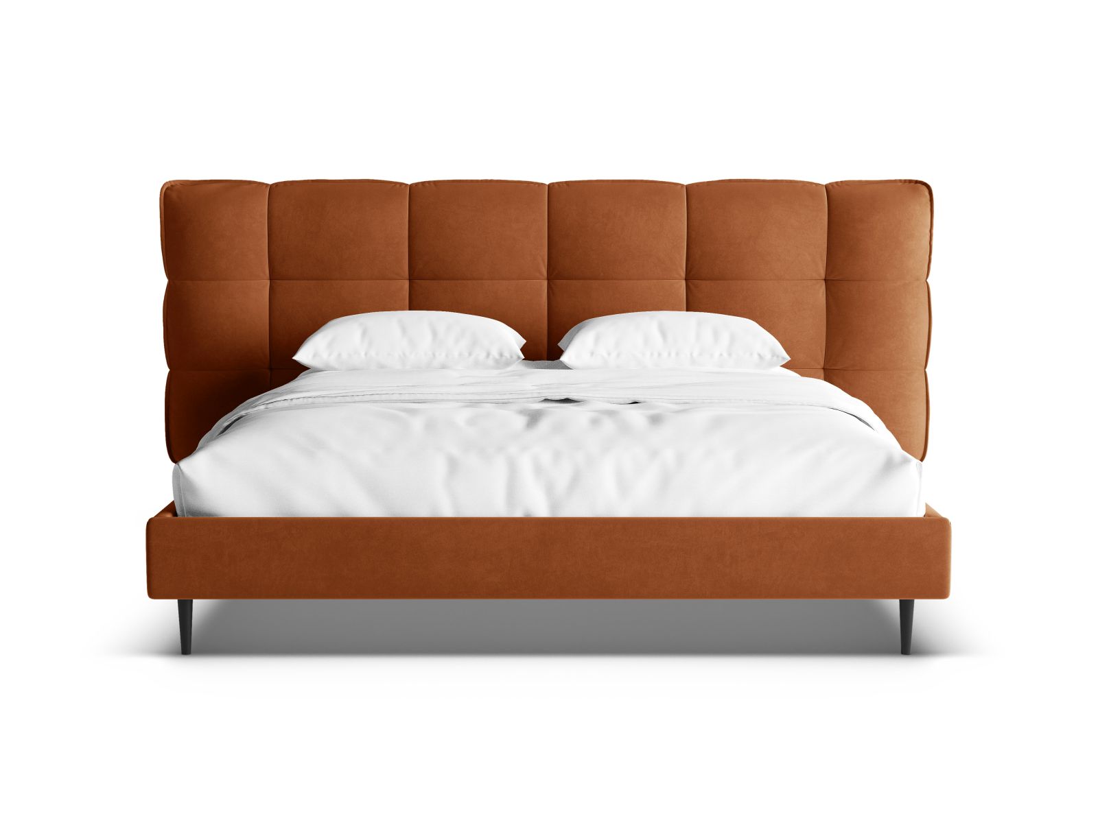 Velvet Storage Bed With Headboard, "Eric", 270x220x114