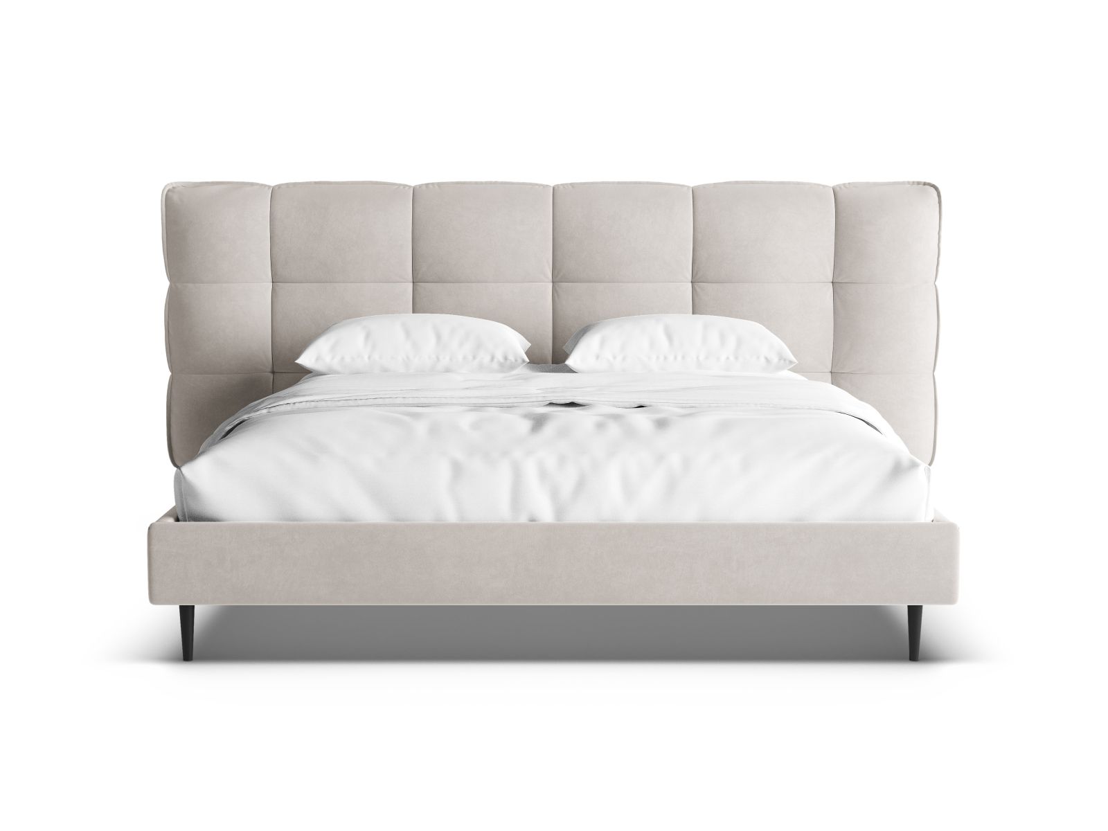Velvet Storage Bed With Headboard, "Eric", 290x220x114