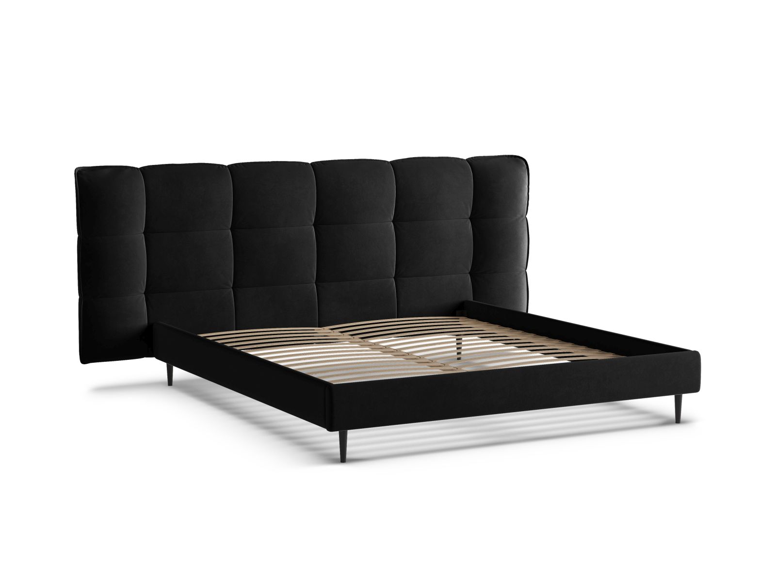 Velvet Storage Bed With Headboard, "Eric", 290x220x114