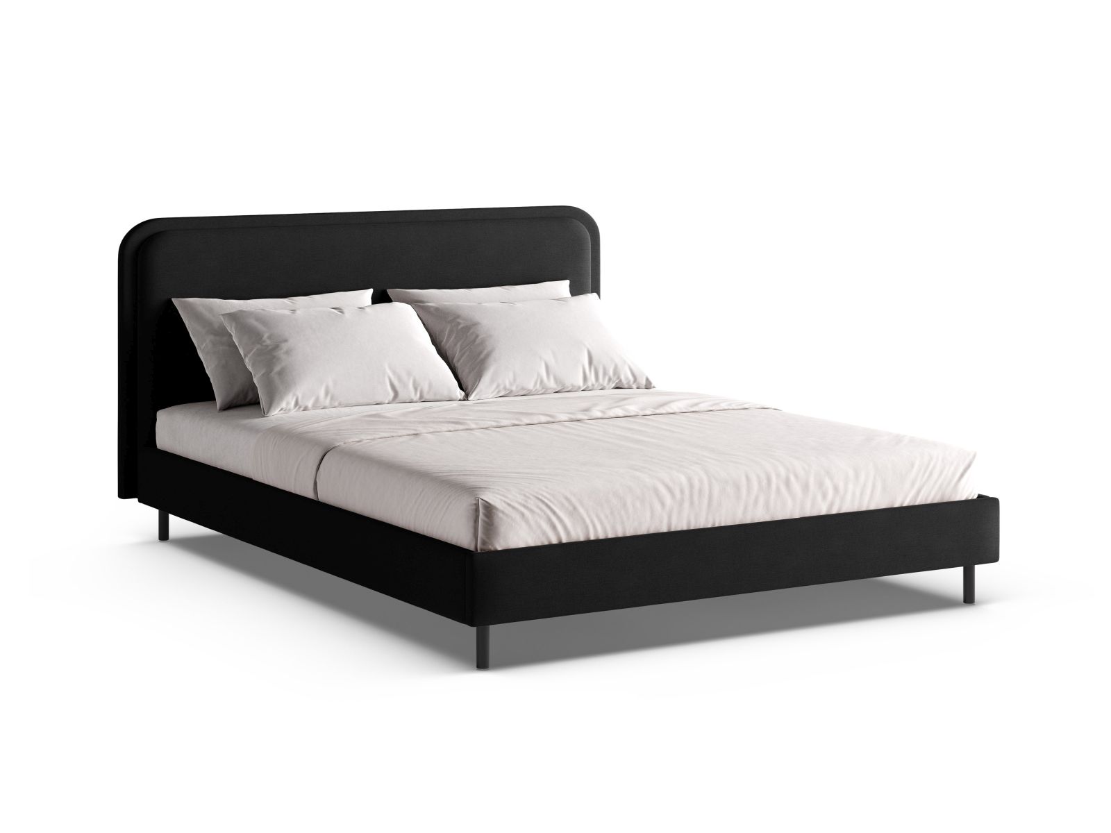 Bed With Headboard, "Aveline", 155x214x117