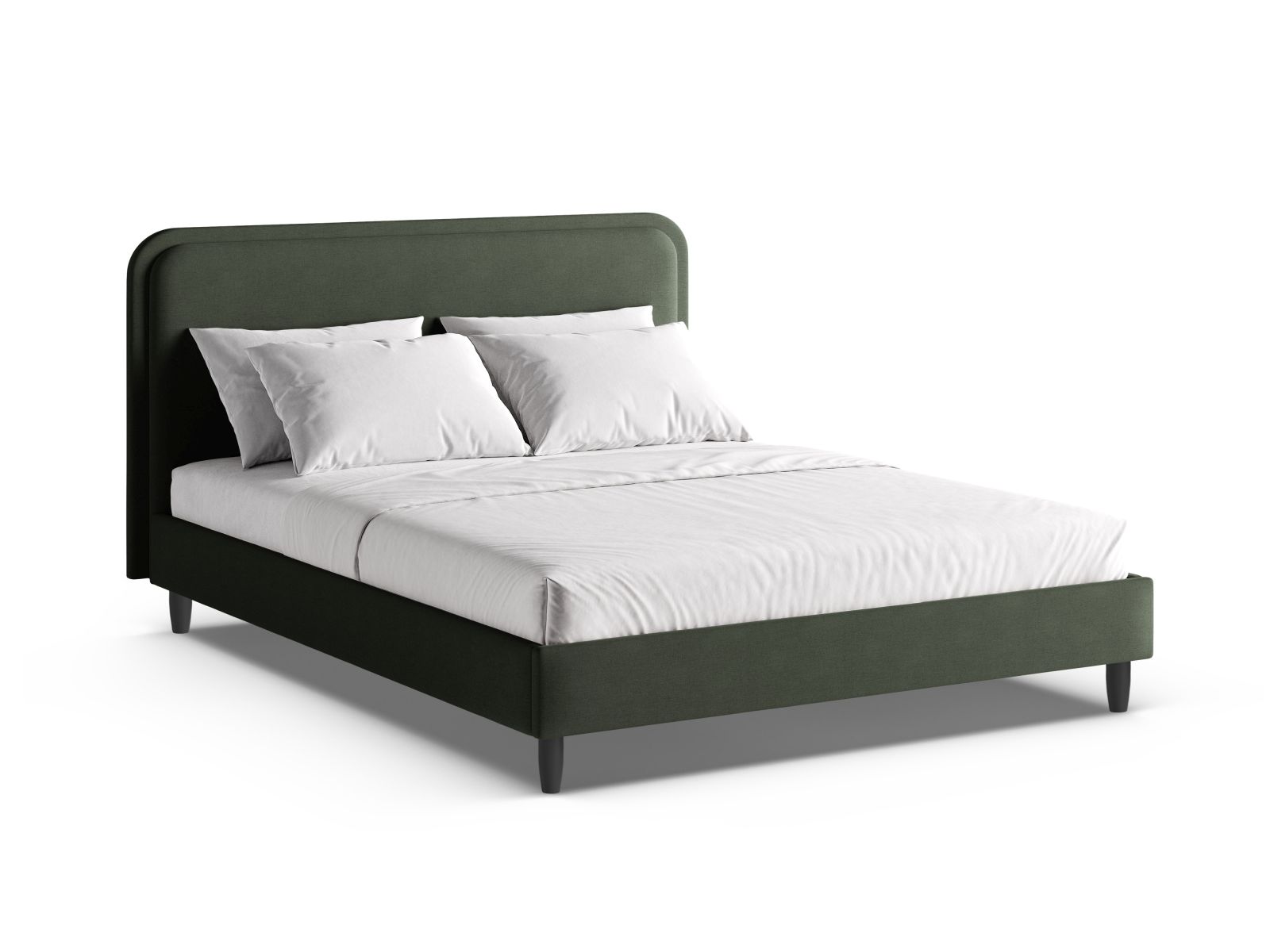 Bed With Headboard, "Aveline", 155x214x117
