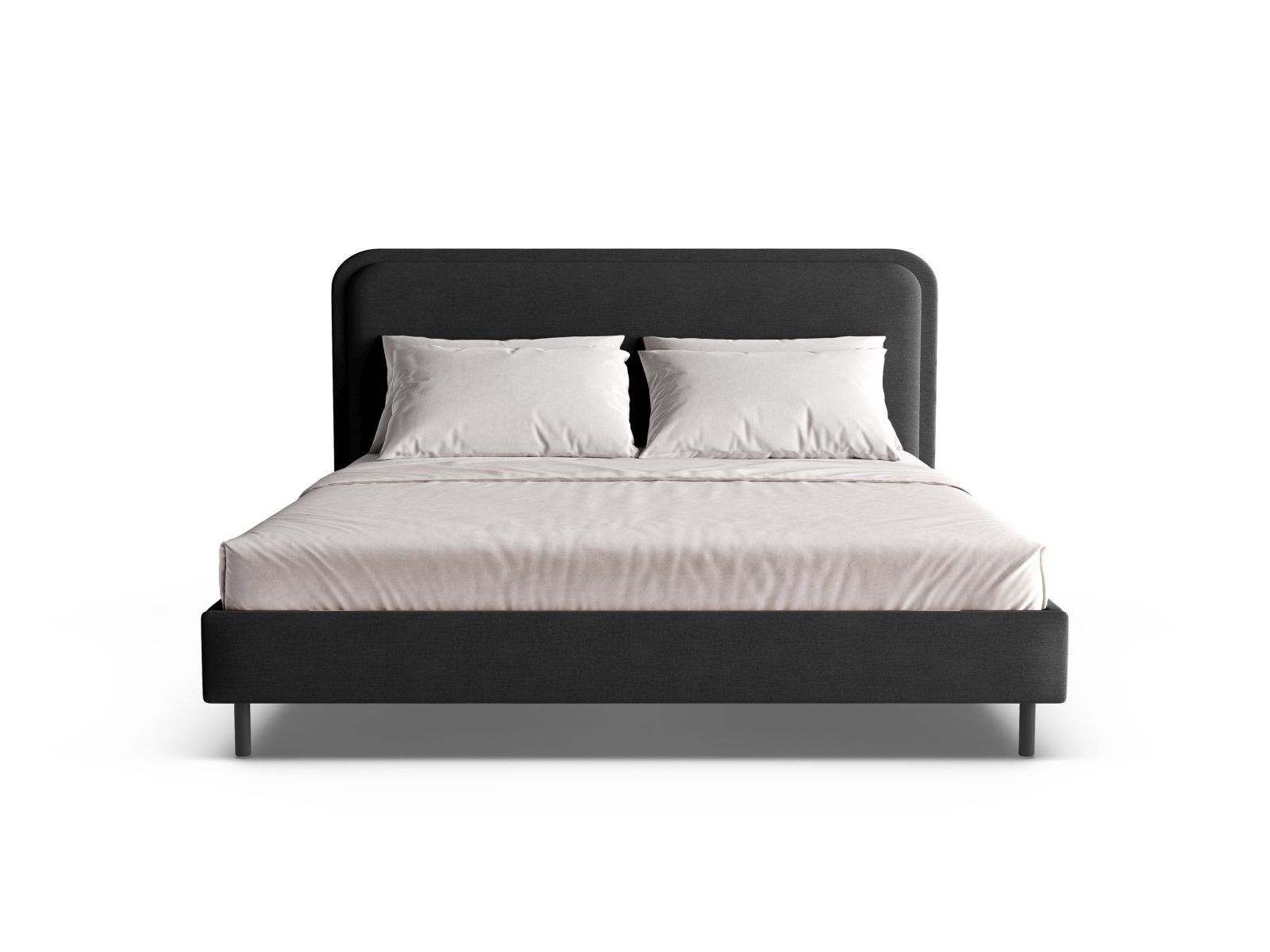 Bed With Headboard, "Aveline", 195x214x117