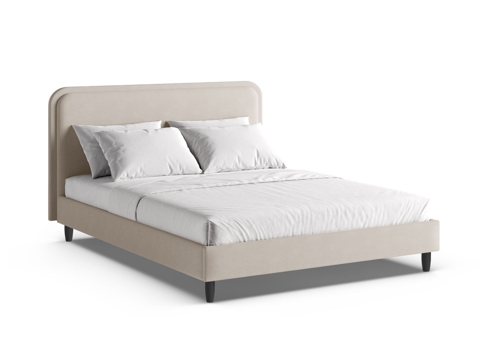Bed With Headboard, "Aveline", 195x214x117