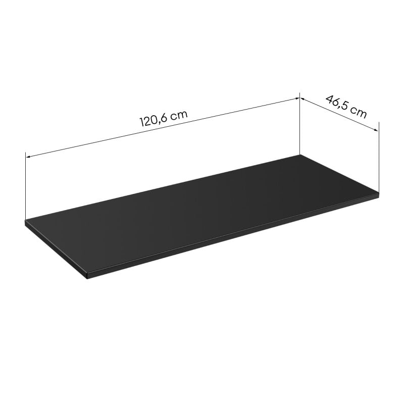 Blat łazienkowy Adel Black 120 cm, czarny