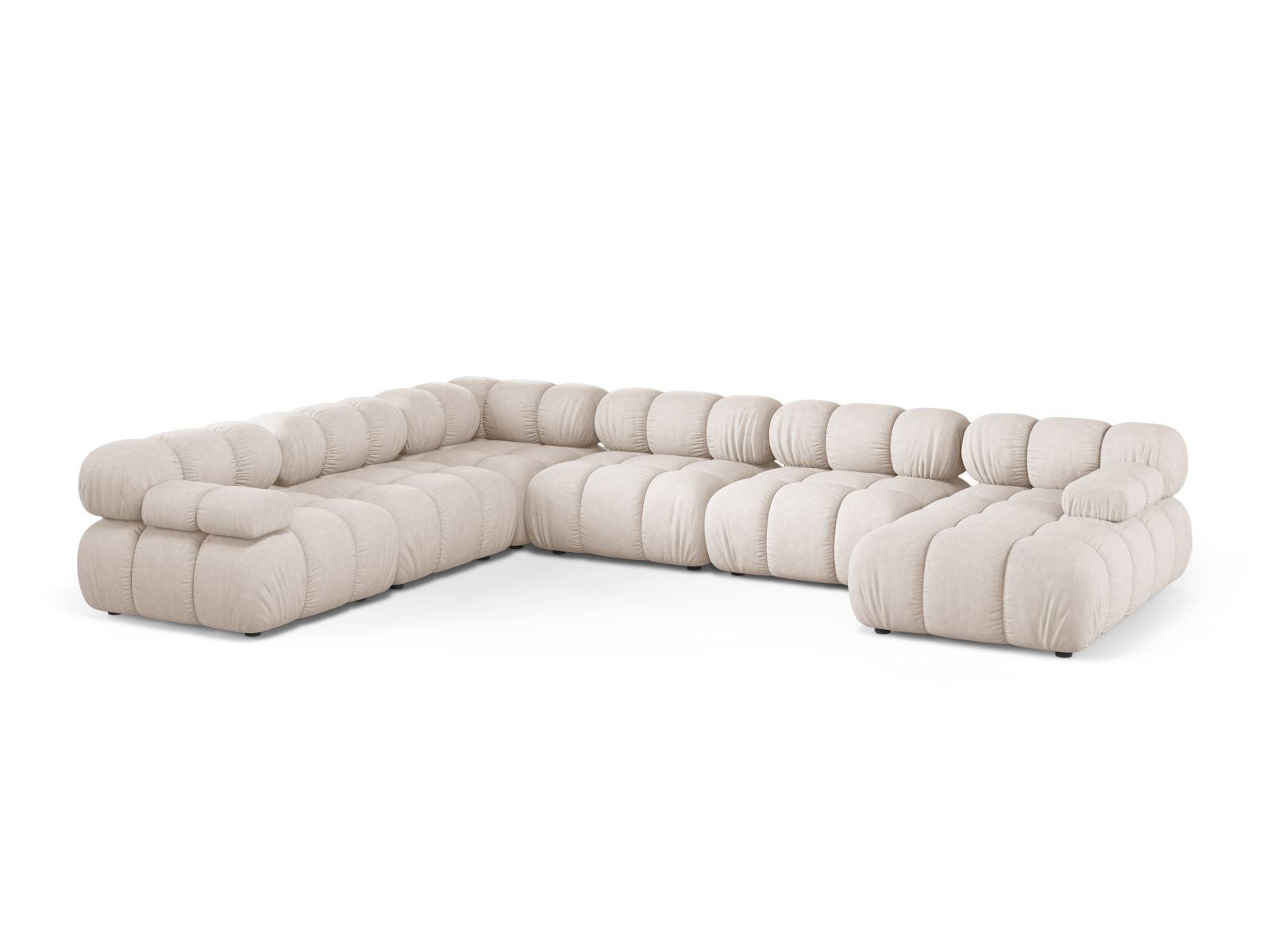 Modular Panoramic Left Corner Sofa, "Bellis", 8 Seats, 376x282x70