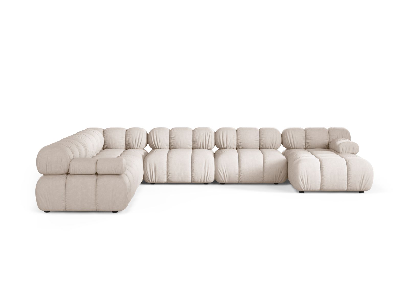 Modular Panoramic Left Corner Sofa, "Bellis", 8 Seats, 376x282x70