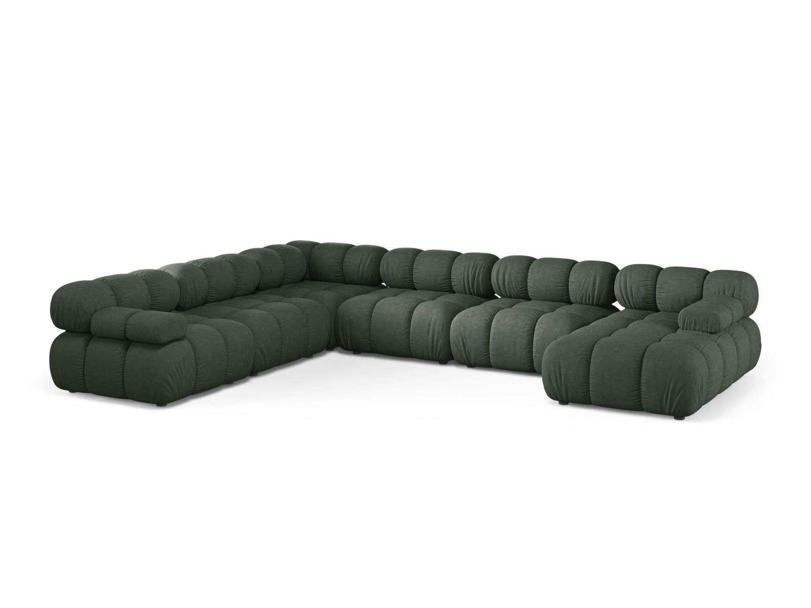 Modular Panoramic Left Corner Sofa, "Bellis", 8 Seats, 376x282x70