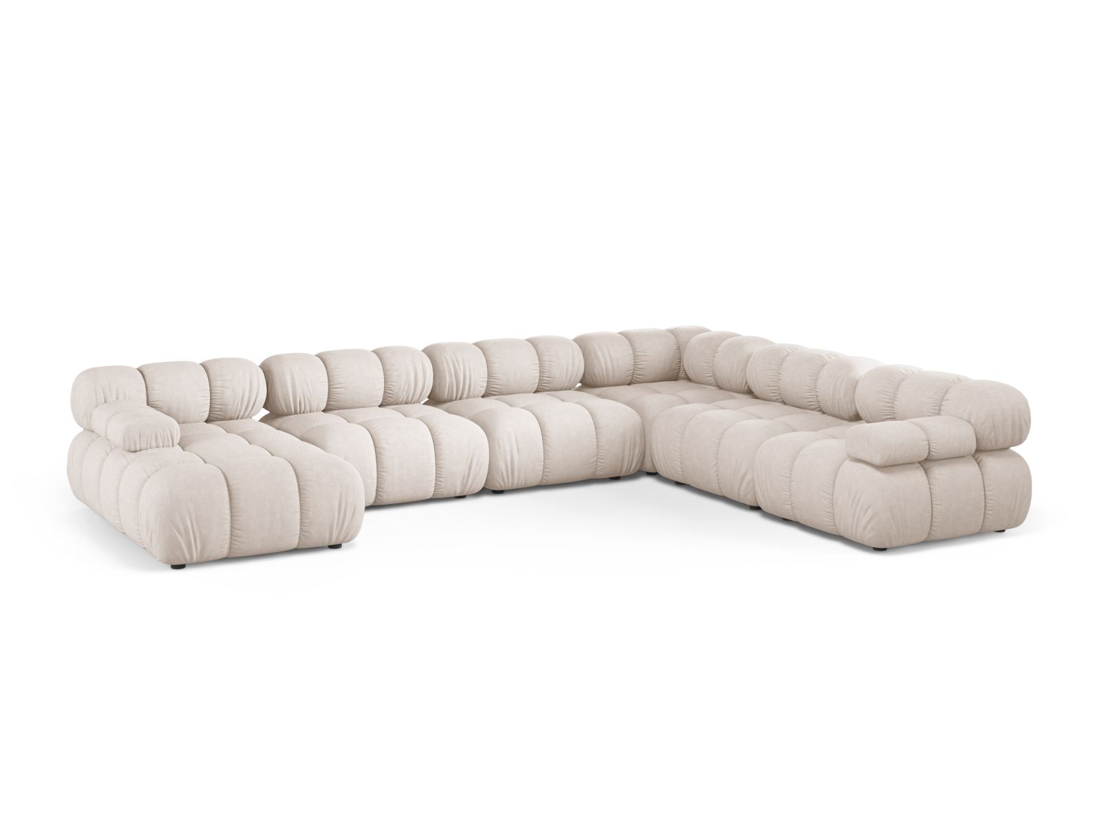 Modular Panoramic Right Corner Sofa, "Bellis", 8 Seats, 376x282x70
