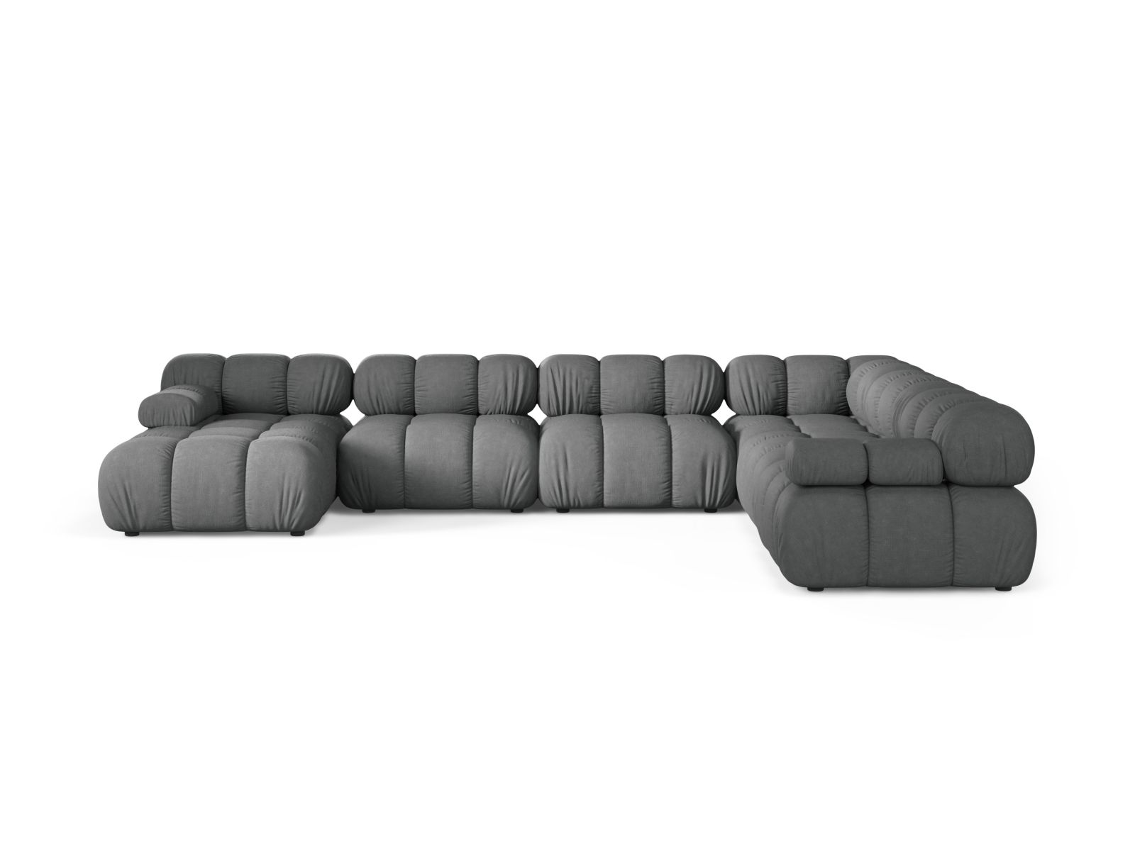 Modular Panoramic Right Corner Sofa, "Bellis", 8 Seats, 376x282x70