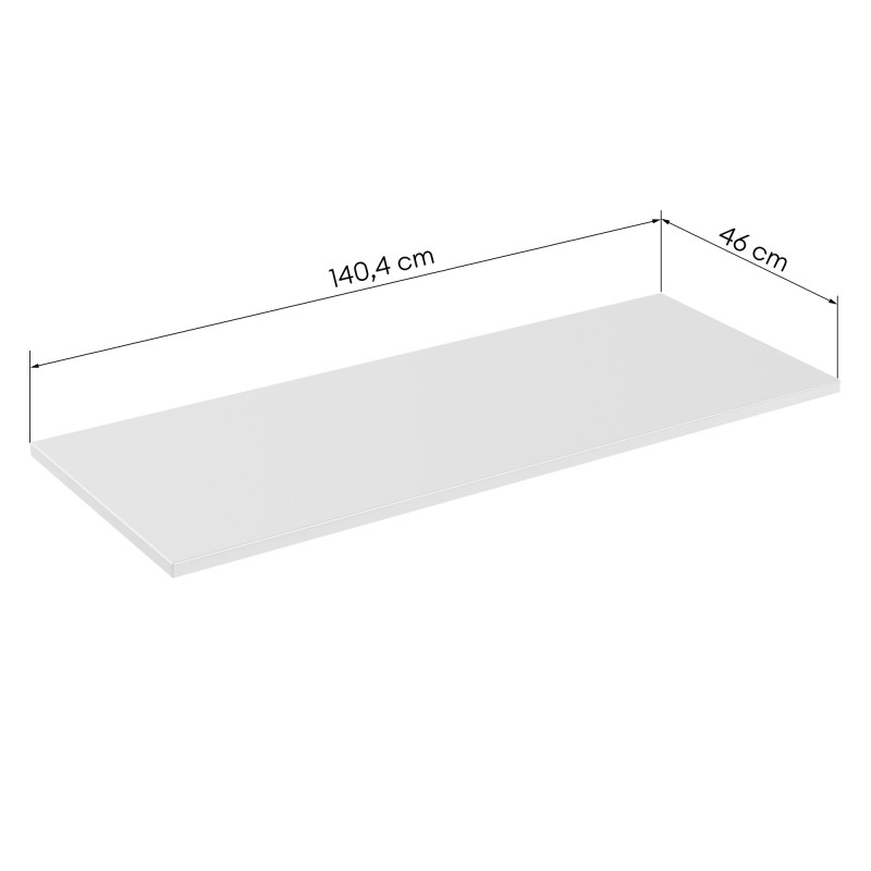 Blat łazienkowy Iconic White 140 cm biały mat