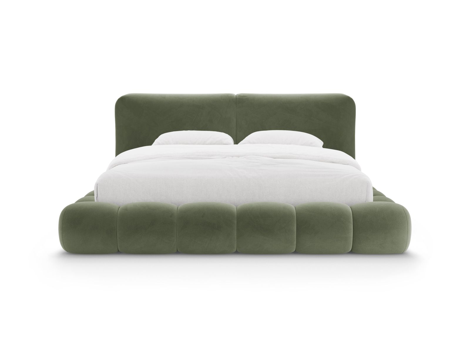 Velvet Storage Bed With Headboard, "Solange", 242x236x90