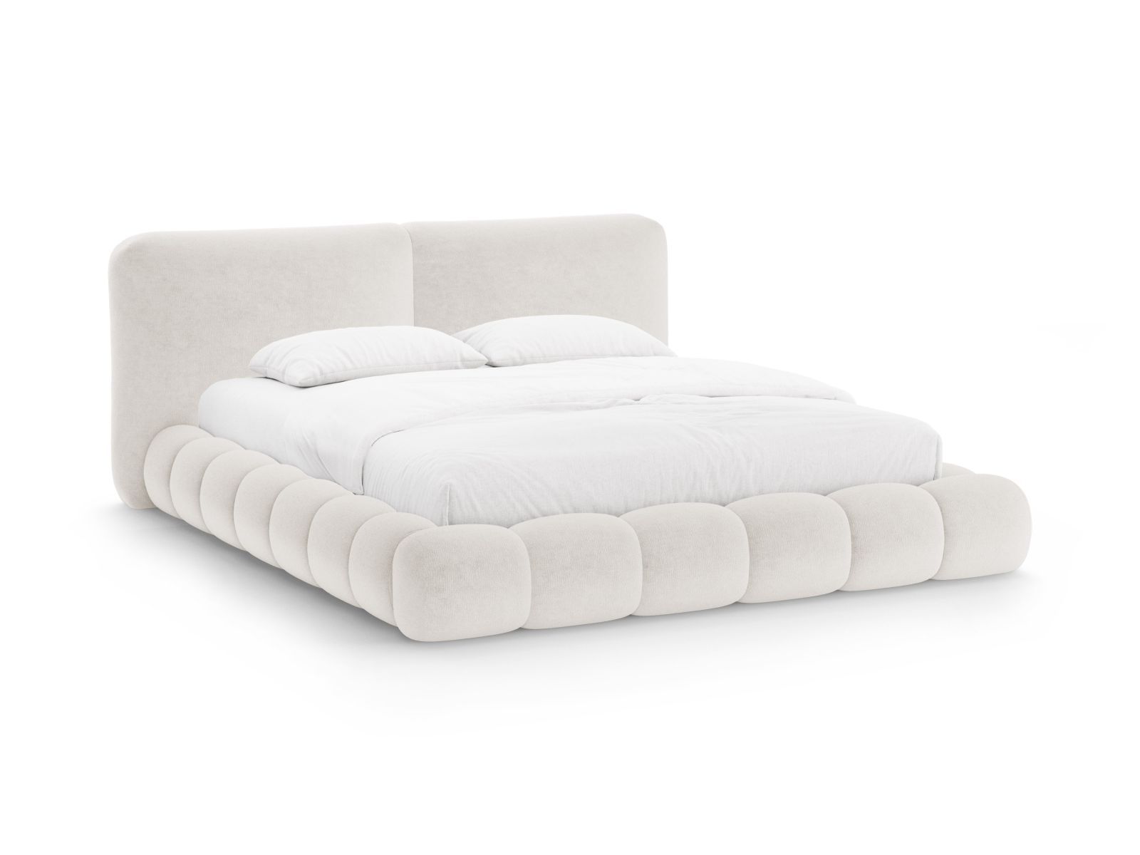 Storage Bed With Headboard, "Solange", 182x236x90