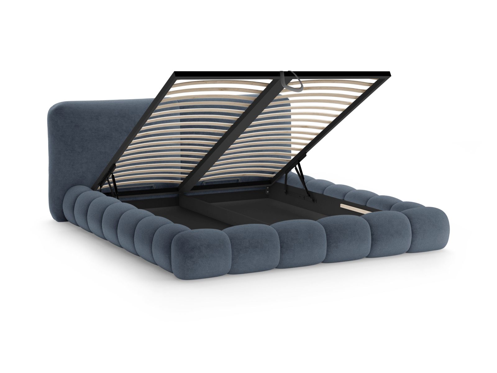 Storage Bed With Headboard, "Solange", 202x236x90