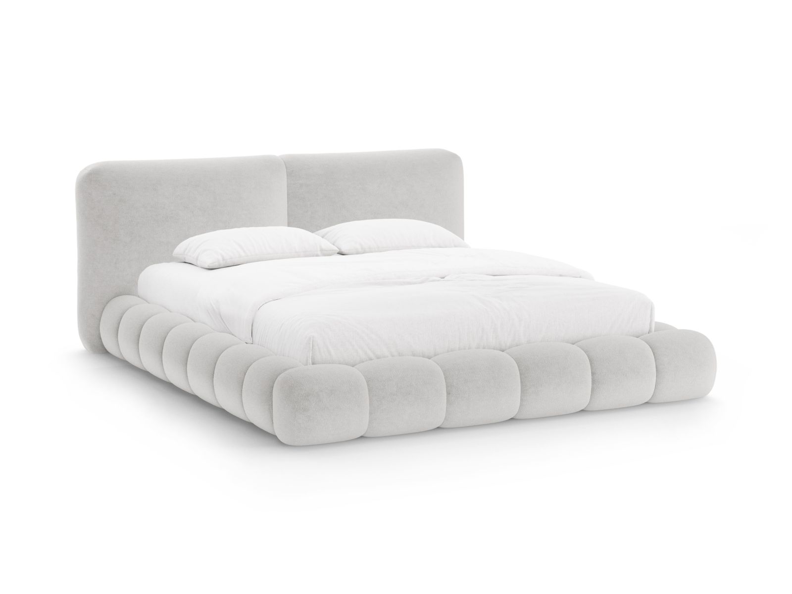Storage Bed With Headboard, "Solange", 202x236x90