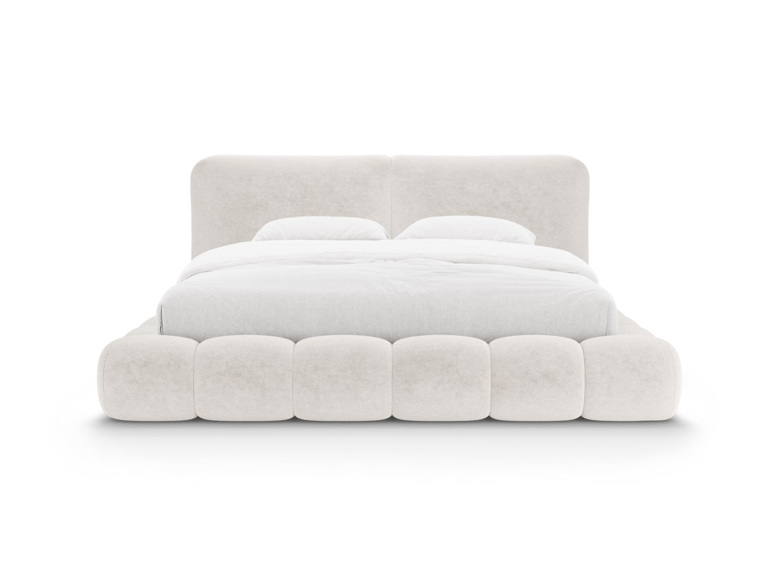 Storage Bed With Headboard, "Solange", 222x236x90