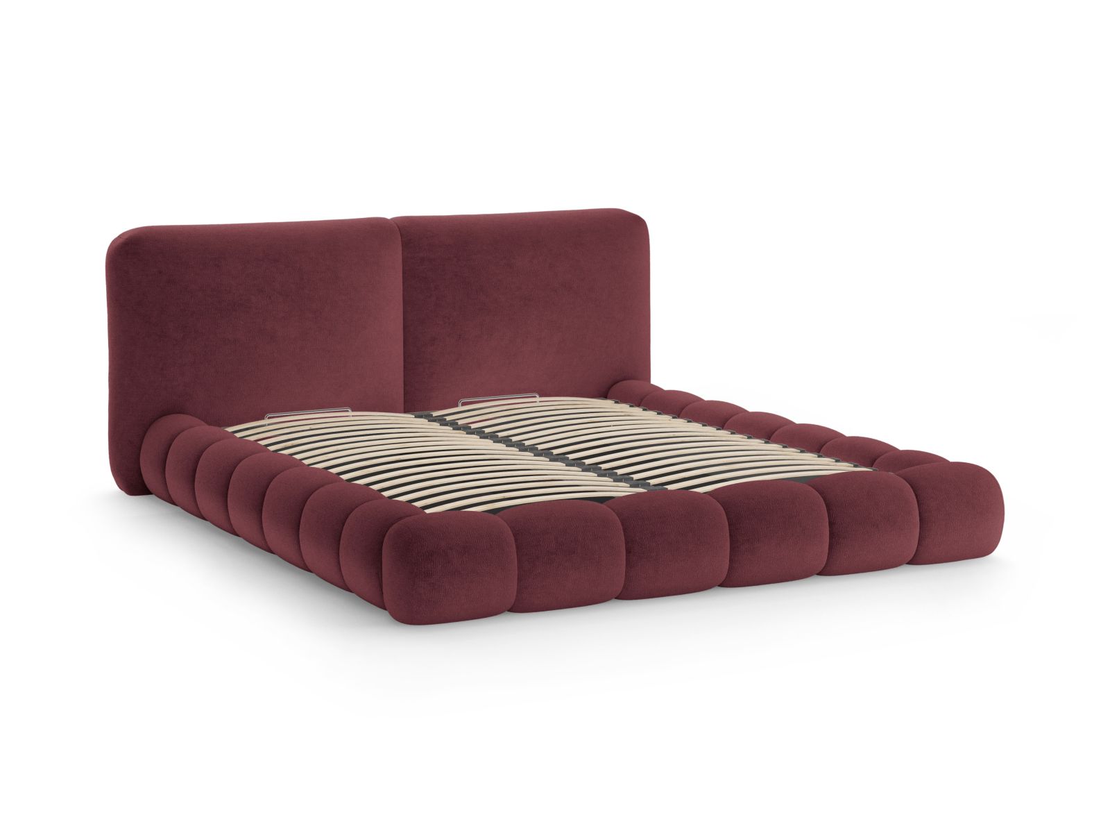 Storage Bed With Headboard, "Solange", 222x236x90
