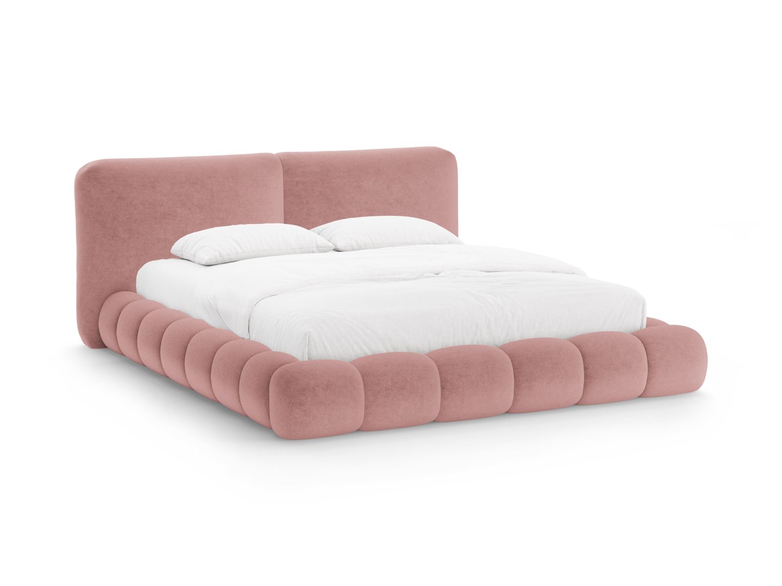Storage Bed With Headboard, "Solange", 222x236x90