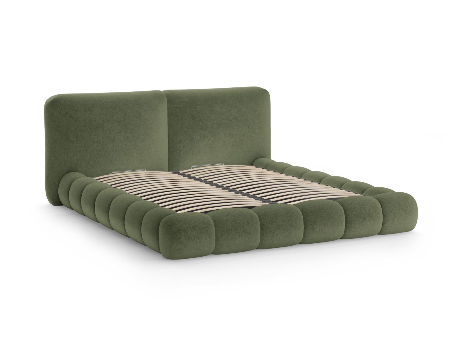 Storage Bed With Headboard, "Solange", 222x236x90