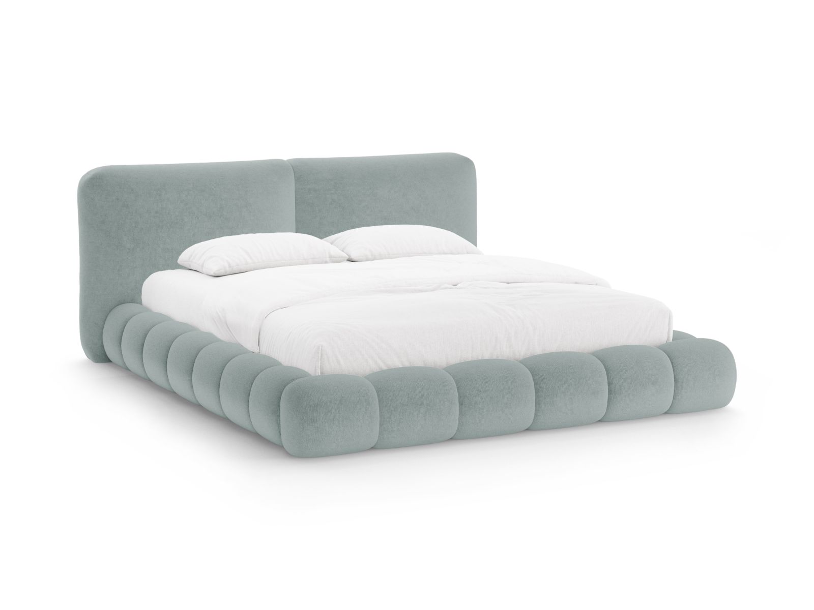Storage Bed With Headboard, "Solange", 222x236x90