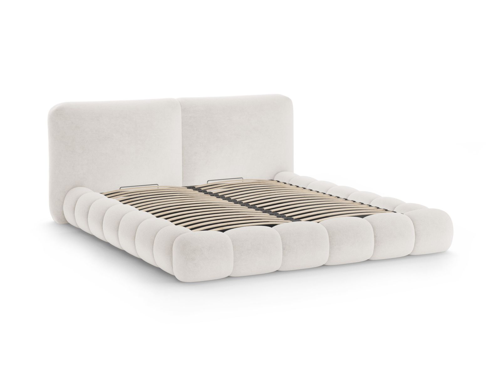 Storage Bed With Headboard, "Solange", 242x236x90