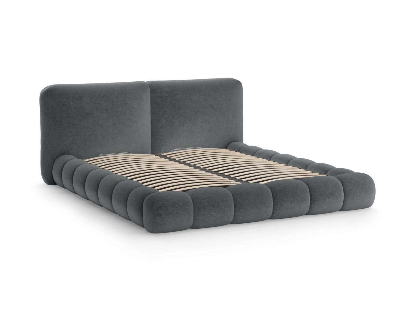 Storage Bed With Headboard, "Solange", 242x236x90