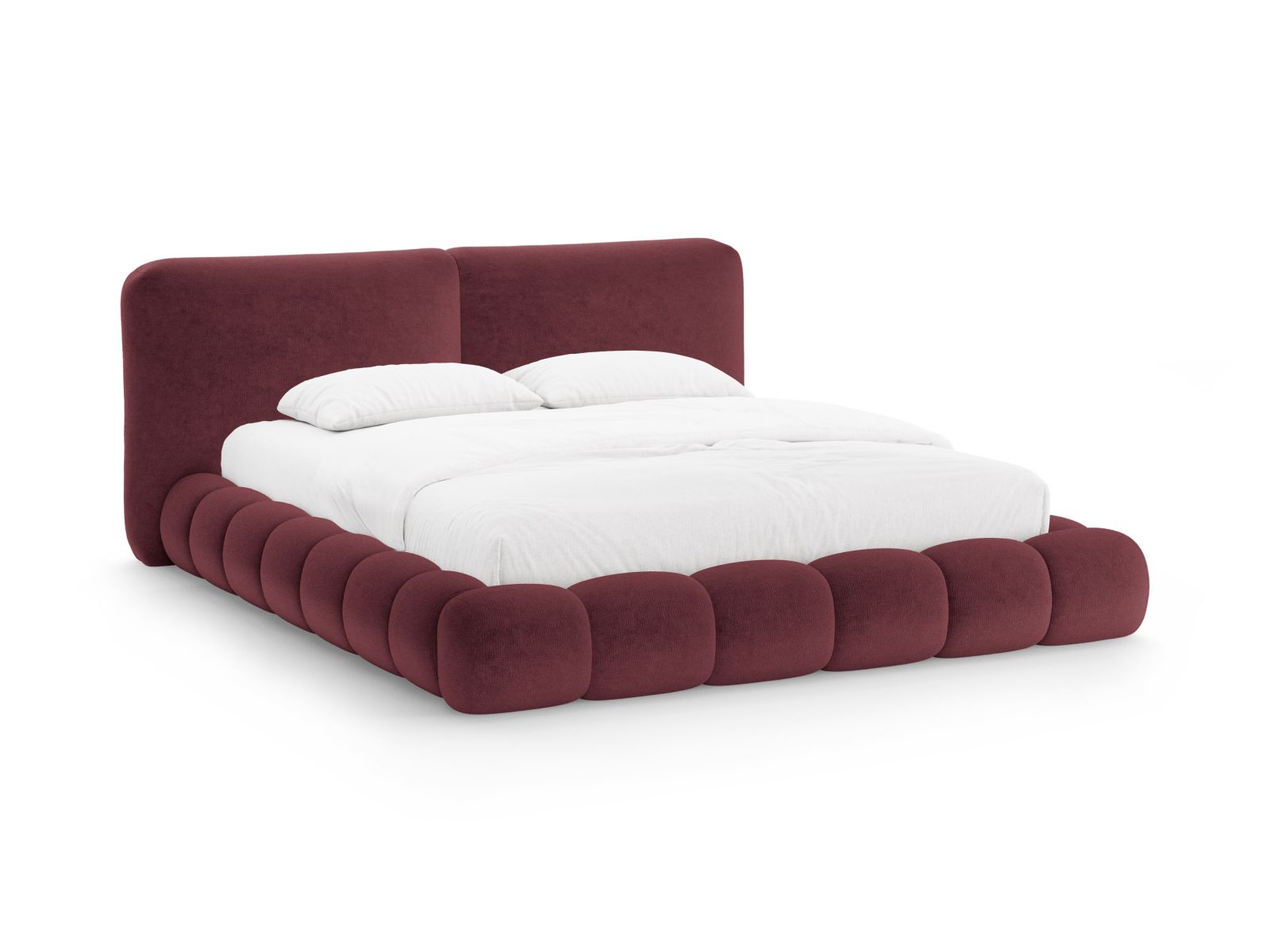 Storage Bed With Headboard, "Solange", 242x236x90