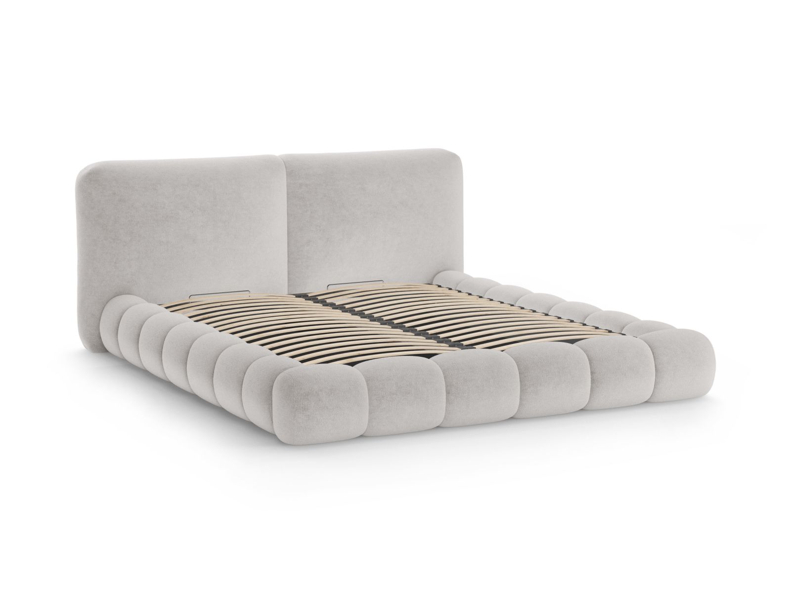 Storage Bed With Headboard, "Solange", 242x236x90